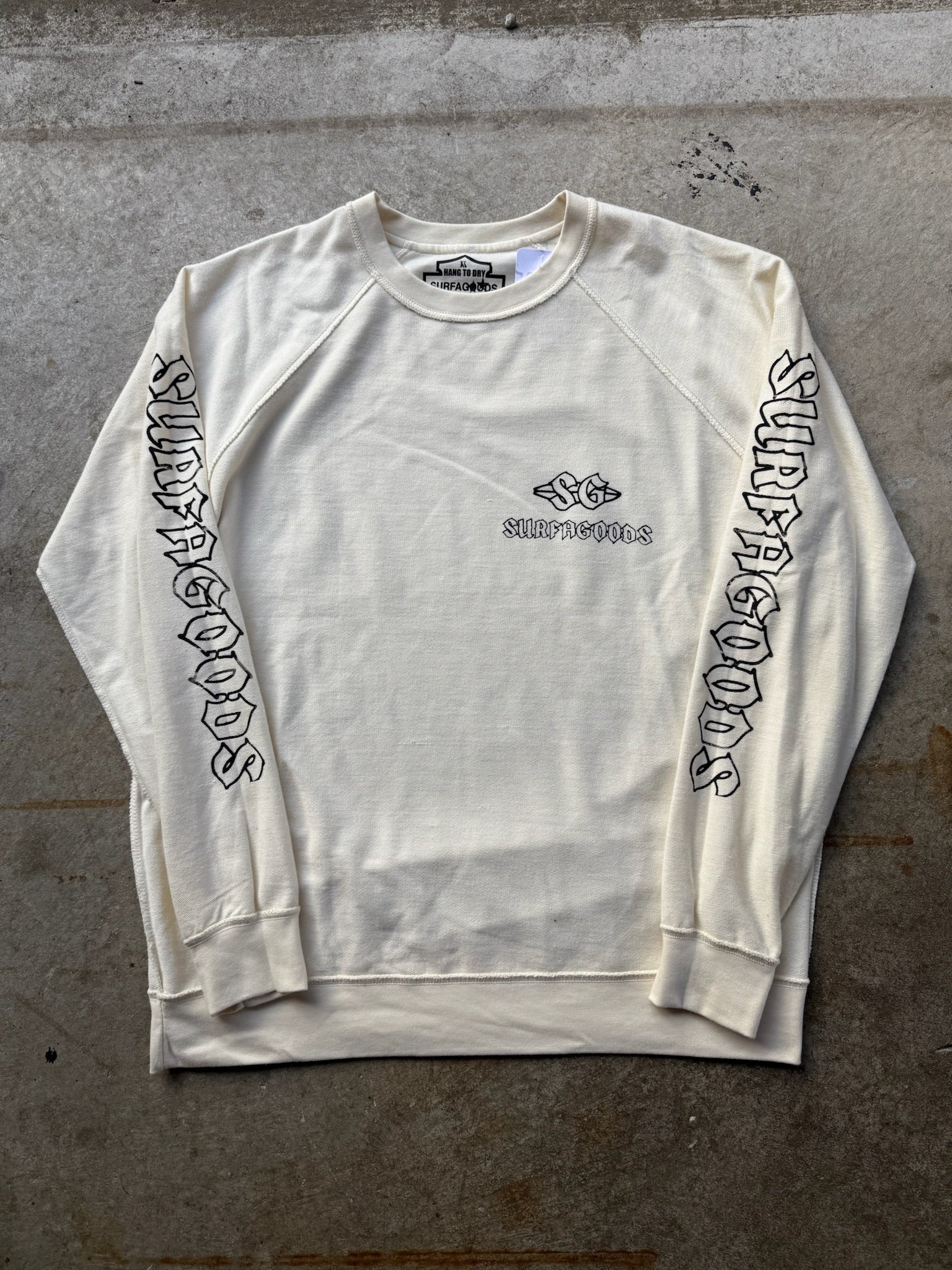 BEACH CREW LOGO FRENCH TERRY L/S XL 1/1 SAMPLE