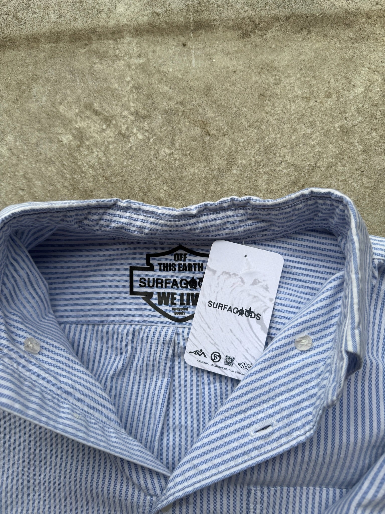 CREW STRIPE GRAFFITI BUTTON UP SHIRT 1/1 M/L