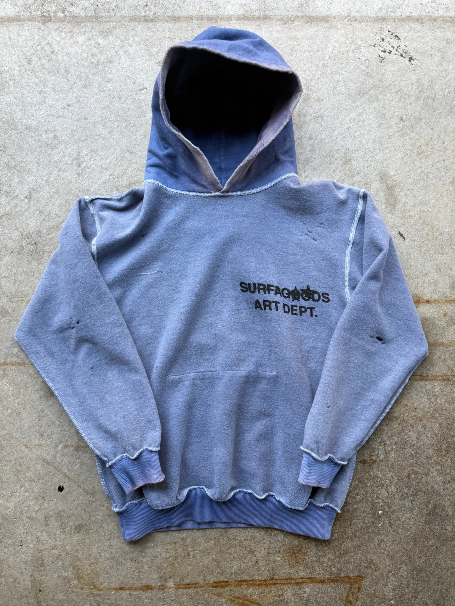 ART DEPT HAND DYED FADED HOODIE SAMPLE SMALL