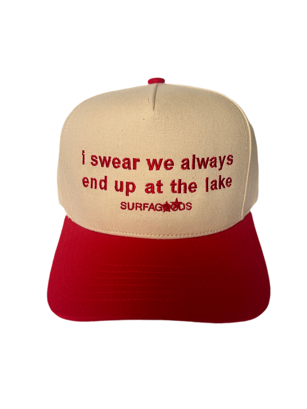 "LAKE" SLOGAN CAP (CHERRY)