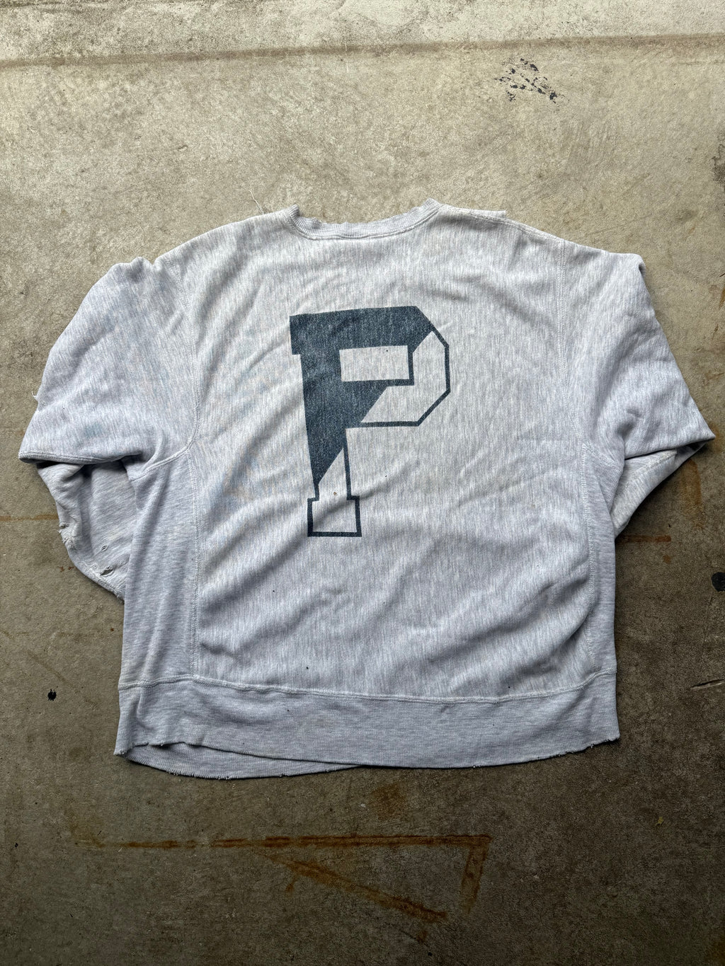 90’s Penn State Thrashed Reverse Weave XL
