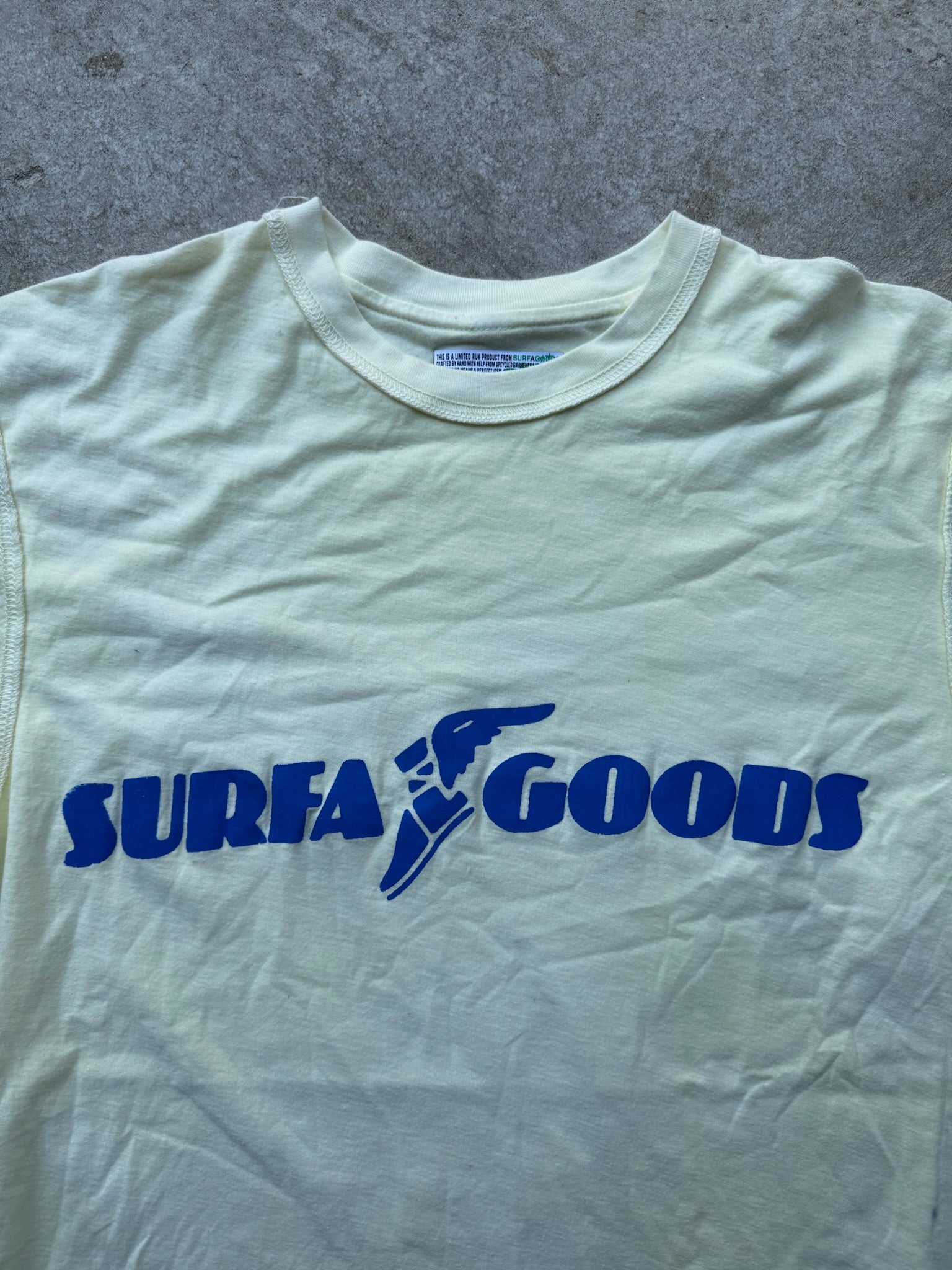 HAND DYED FADED JERSEY KNIT TEE SAMPLE S/M