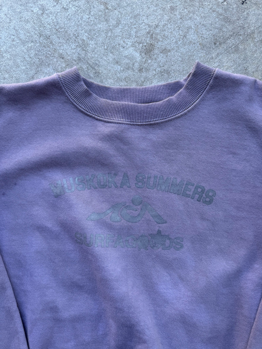 MUSKOKA SUMMERS HAND DYED CREWNECK MADE IN CANADA MULTIPLE SIZES** STONE
