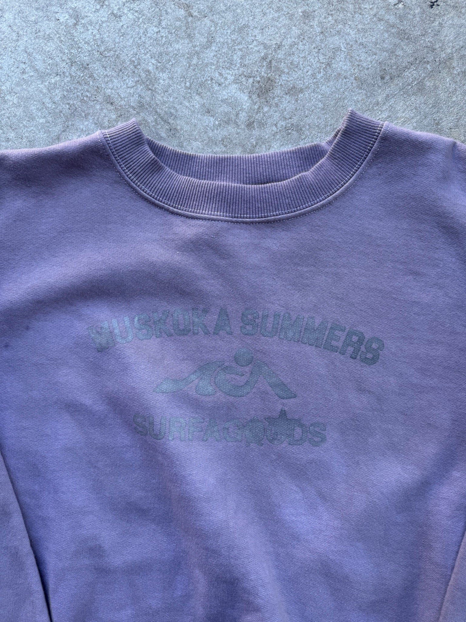 MUSKOKA SUMMERS HAND DYED CREWNECK MADE IN CANADA MULTIPLE SIZES** STONE