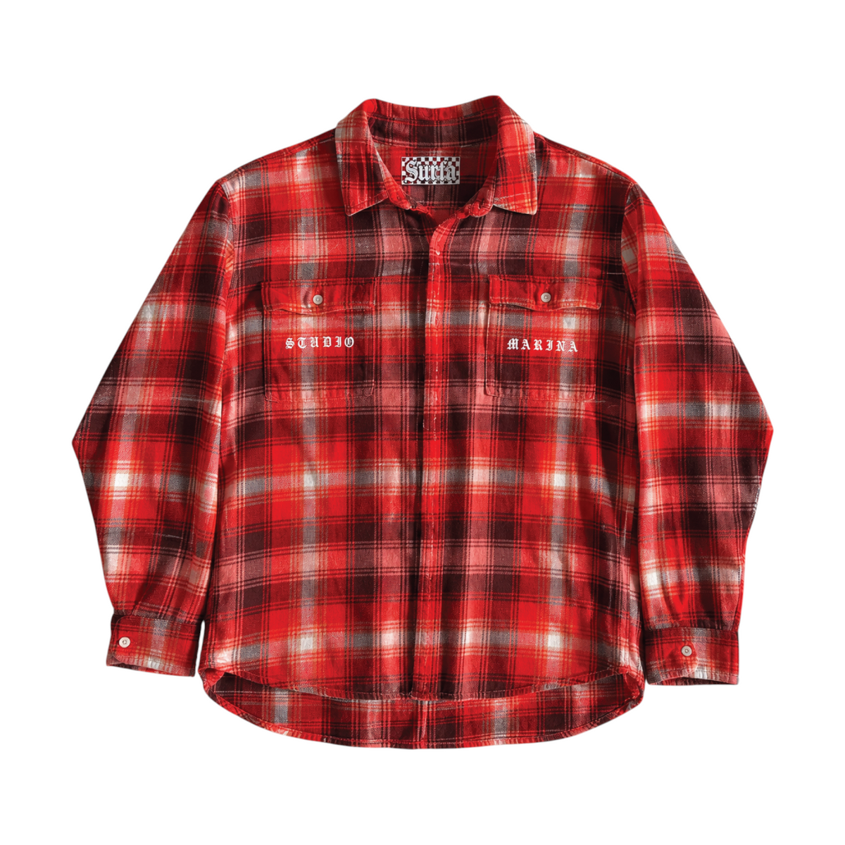 STUDIO MARINA — Red & White Vintage Flannel 1/1*