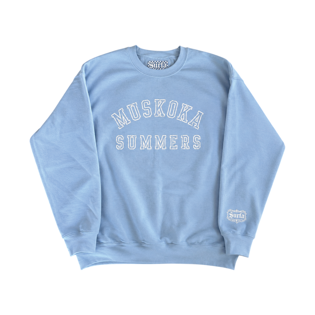 MUSKOKA SUMMERS — Classic Crewneck — BABY BLUE