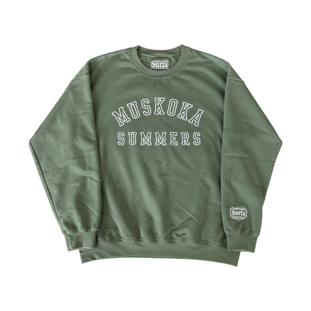 MUSKOKA SUMMERS — Classic Crewneck — WASHED GREEN