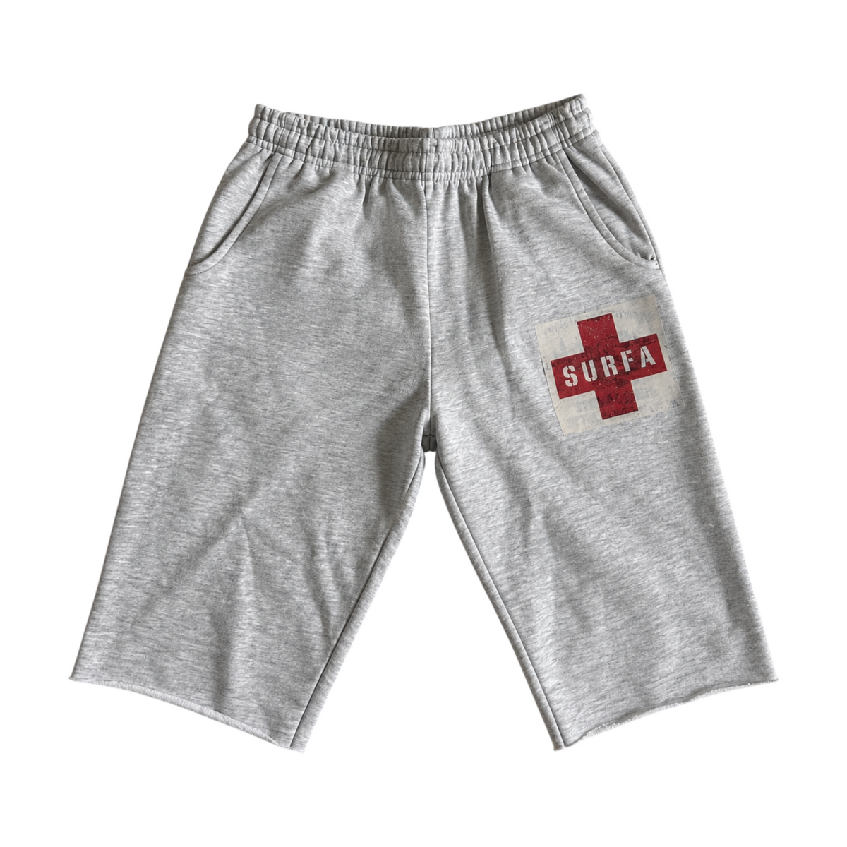 LIFEGUARD OVERPRINT — Heavyweight Chopped Sweat Shorts SAMPLE*