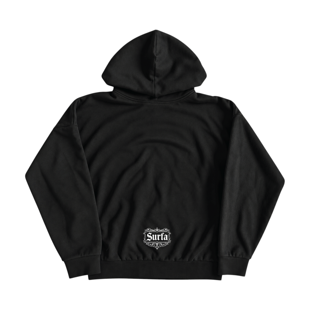 CHECKERBOARD — Washed Black Heavyweight Hoodie SAMPLE*