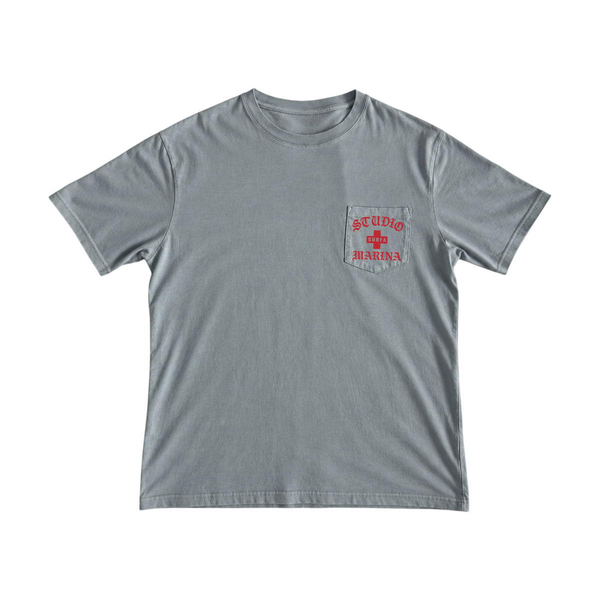 BABY BLUE — Thin Jersey Pocket Tee SAMPLE*