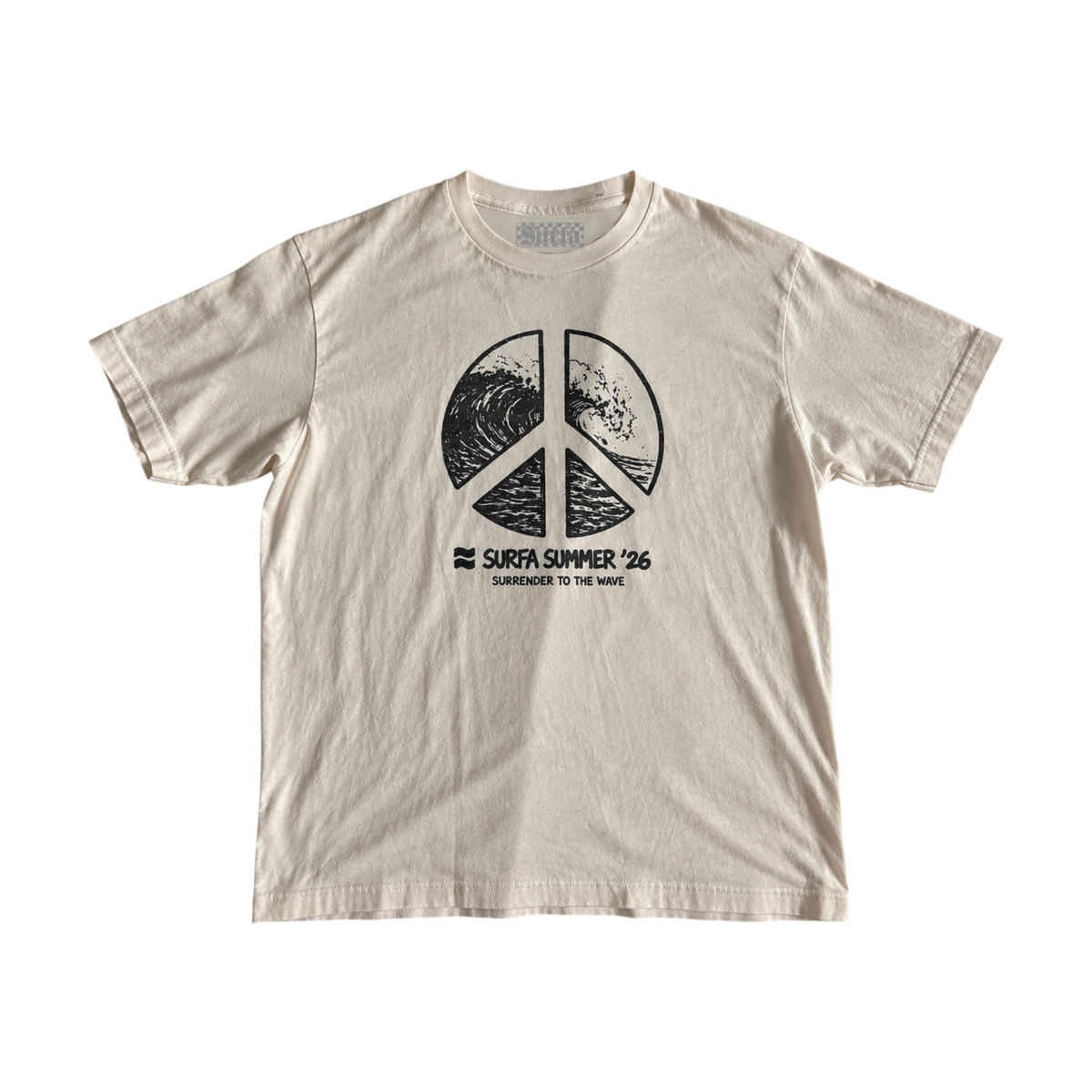 PEACE & WAVES — Vintage White Studio Tee SAMPLE*