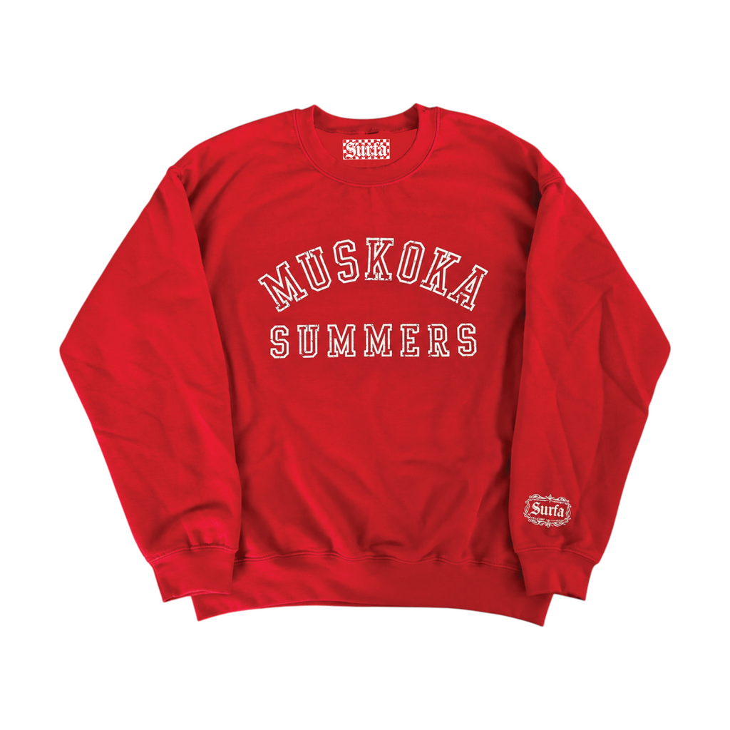 MUSKOKA SUMMERS — Classic Crewneck — LIFEGUARD RED