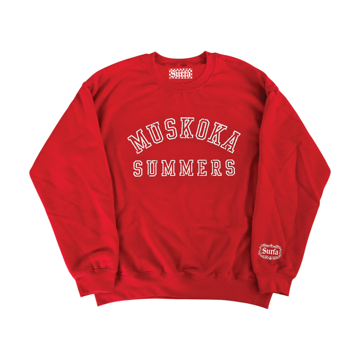 MUSKOKA SUMMERS — Classic Crewneck — LIFEGUARD RED