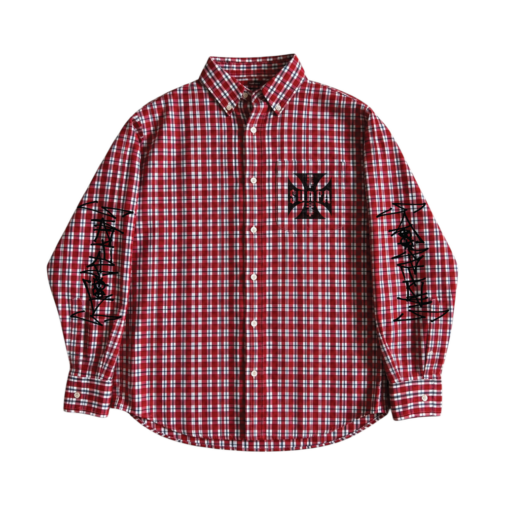 GRAFFITI PLAID — Vintage Cotton Shirt 1/1*
