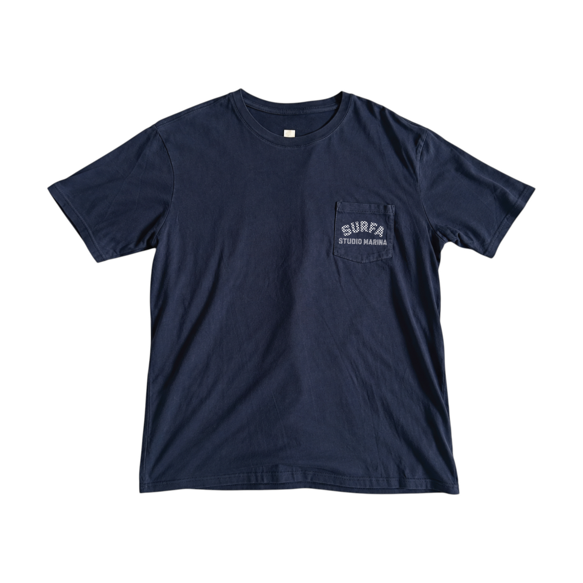 NAVY — Thin Jersey Pocket Tee