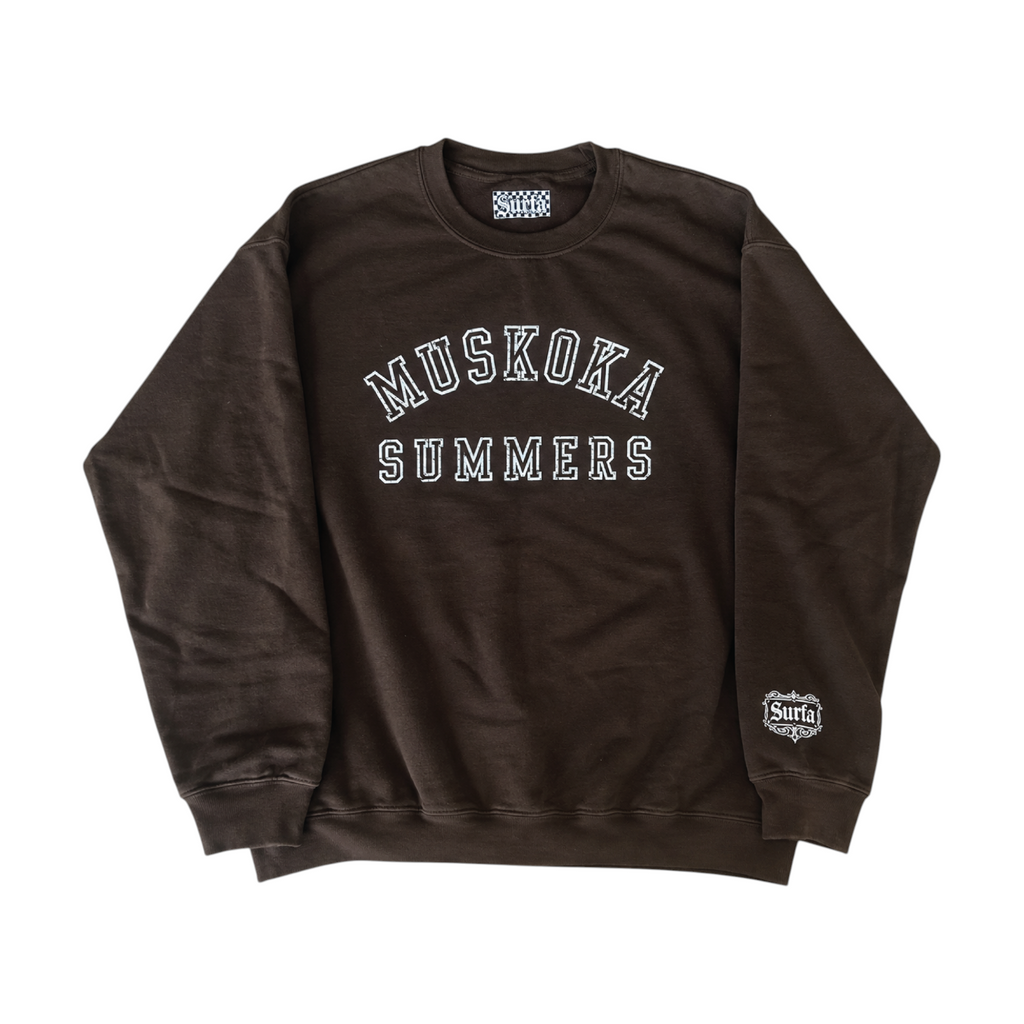 MUSKOKA SUMMERS — Classic Crewneck — CHOCOLATE BROWN