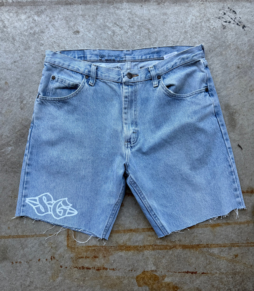 SURFAGOODS ‘SG’ UPCYCLED BEACH JORTS 1/1 34X30