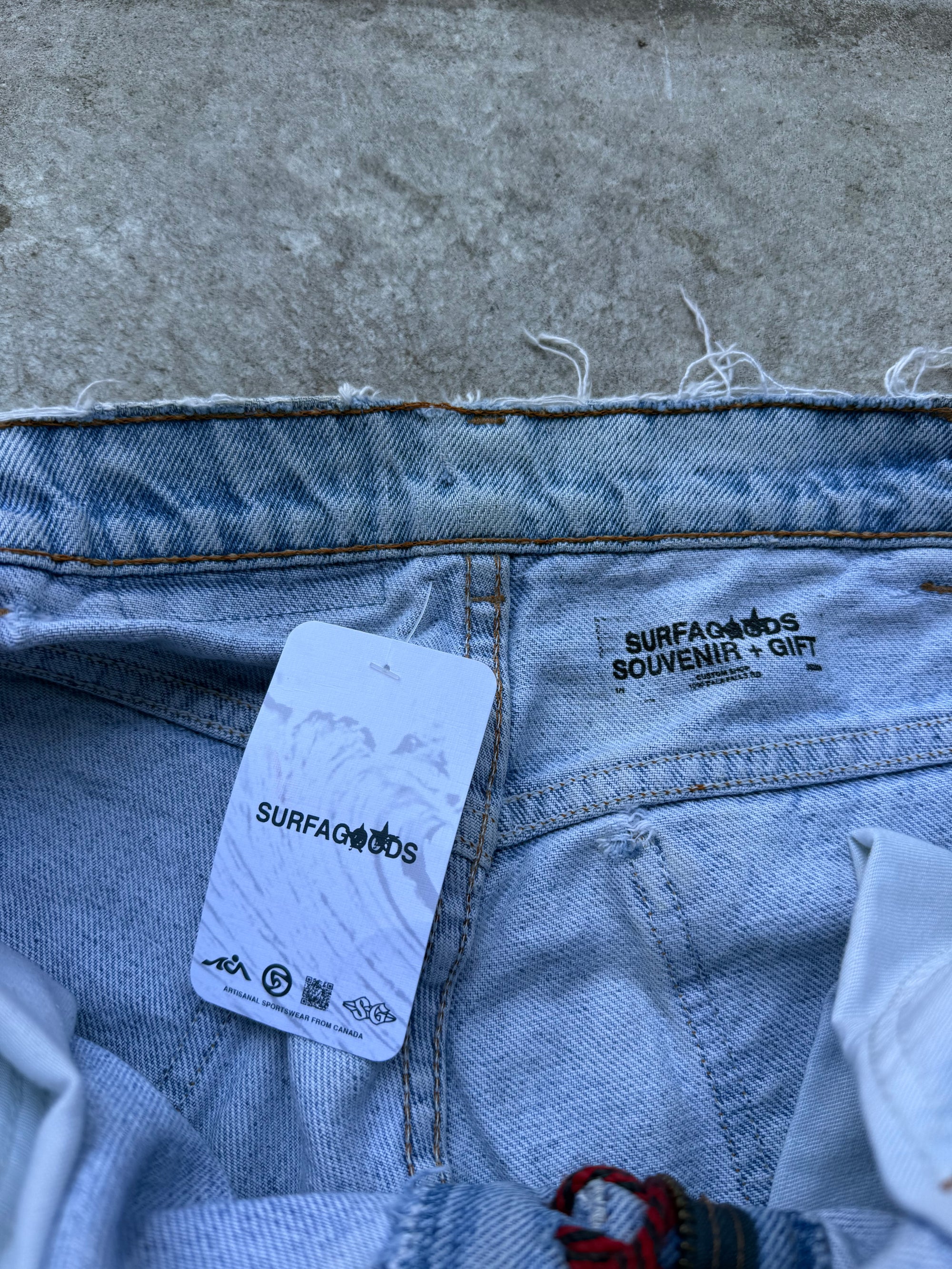 SURFAGOODS ‘SG’ UPCYCLED BEACH JORTS 1/1 LEVIS
