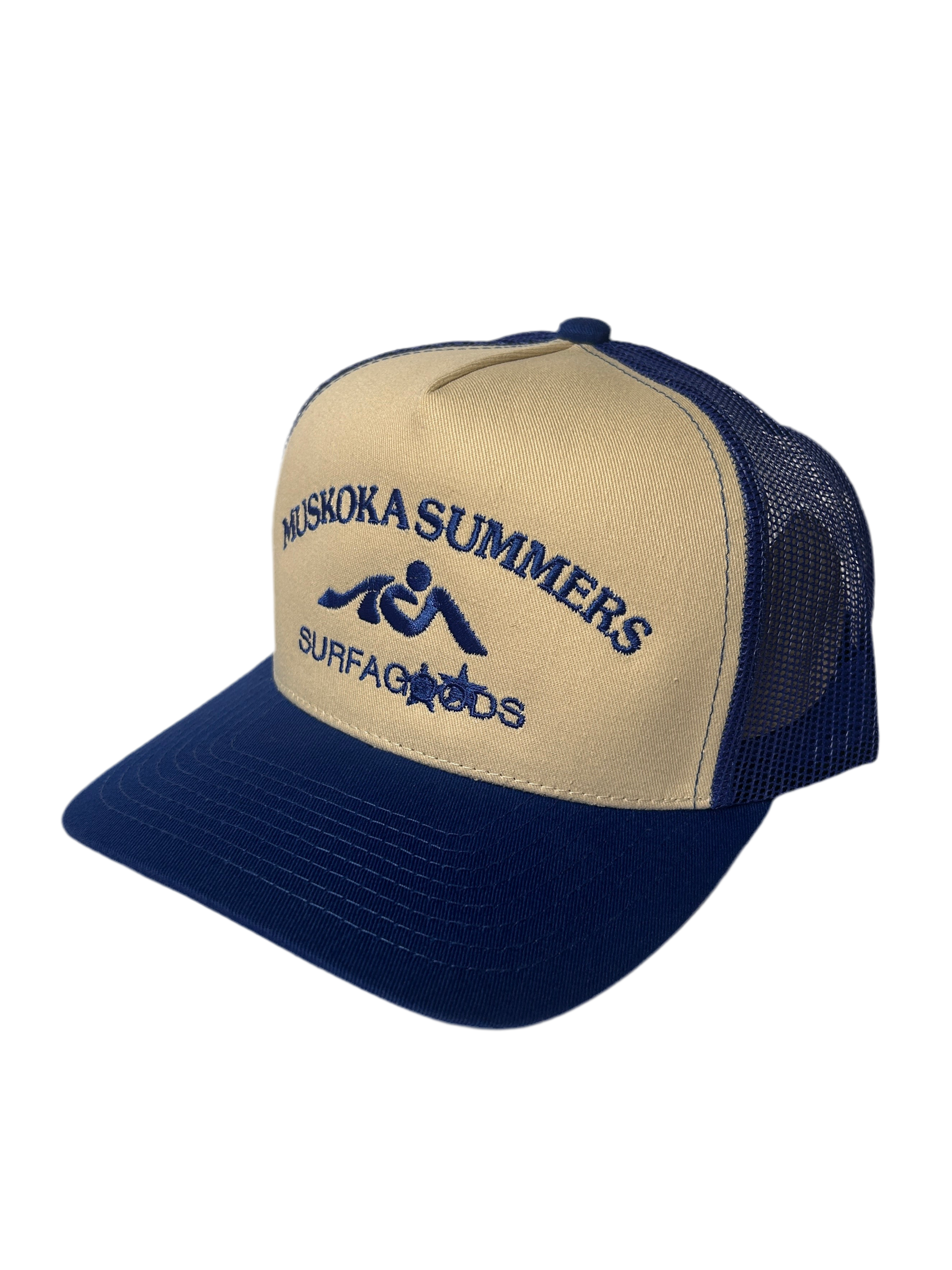 "MUSKOKA SUMMERS" SOUVENIR TRUCKER CAP (ROYAL)