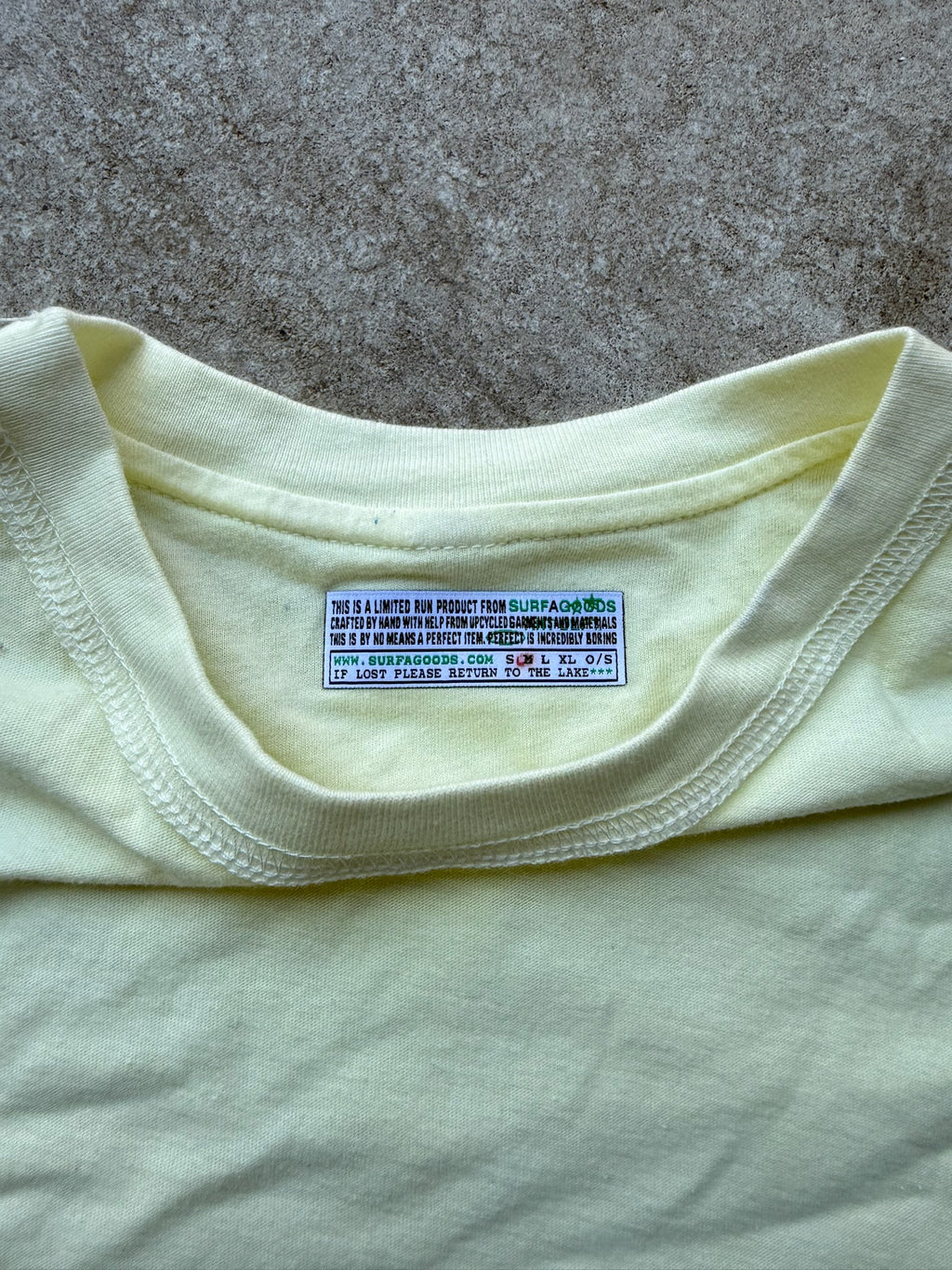 HAND DYED FADED JERSEY KNIT TEE SAMPLE S/M