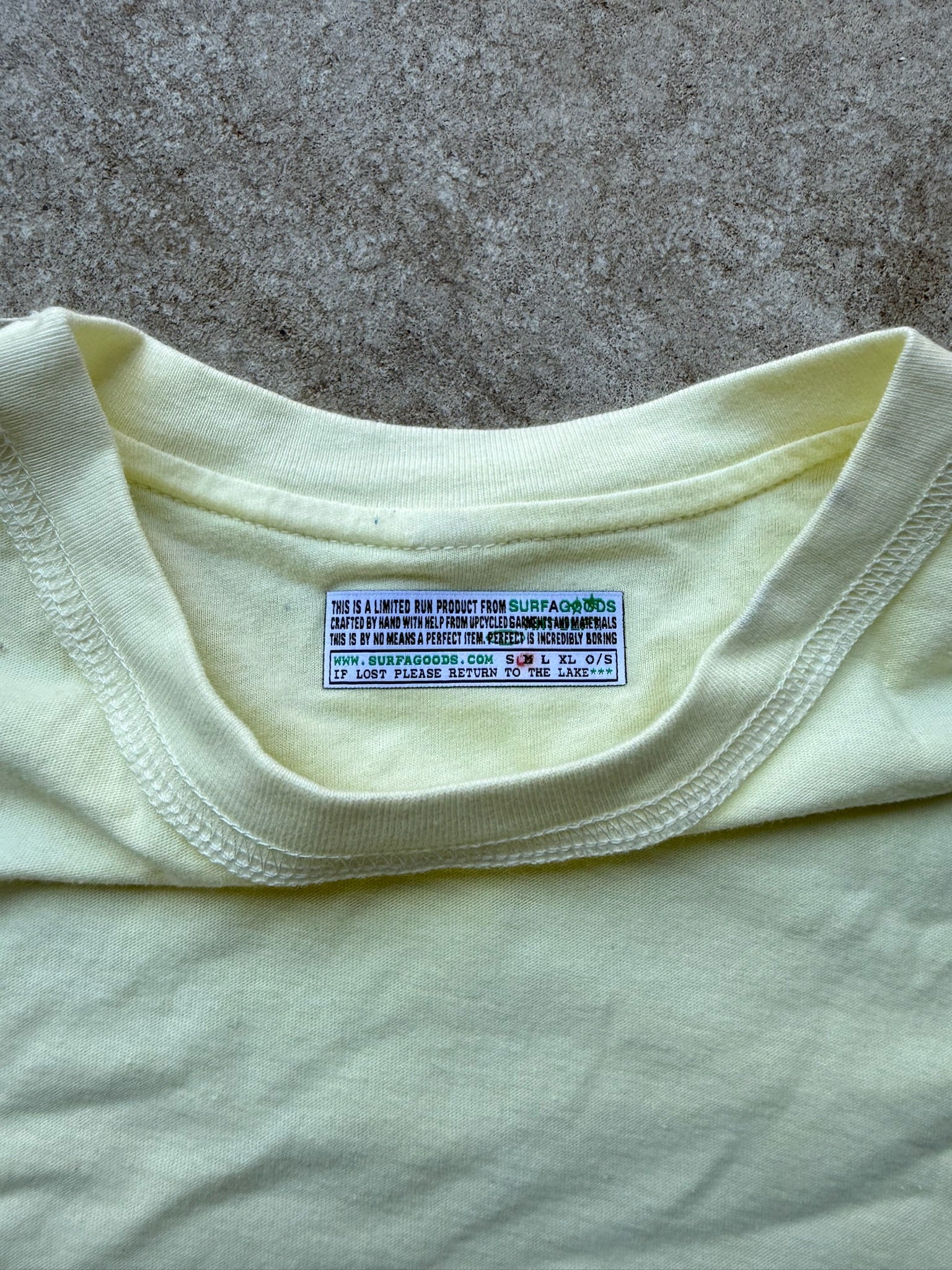 HAND DYED FADED JERSEY KNIT TEE SAMPLE S/M