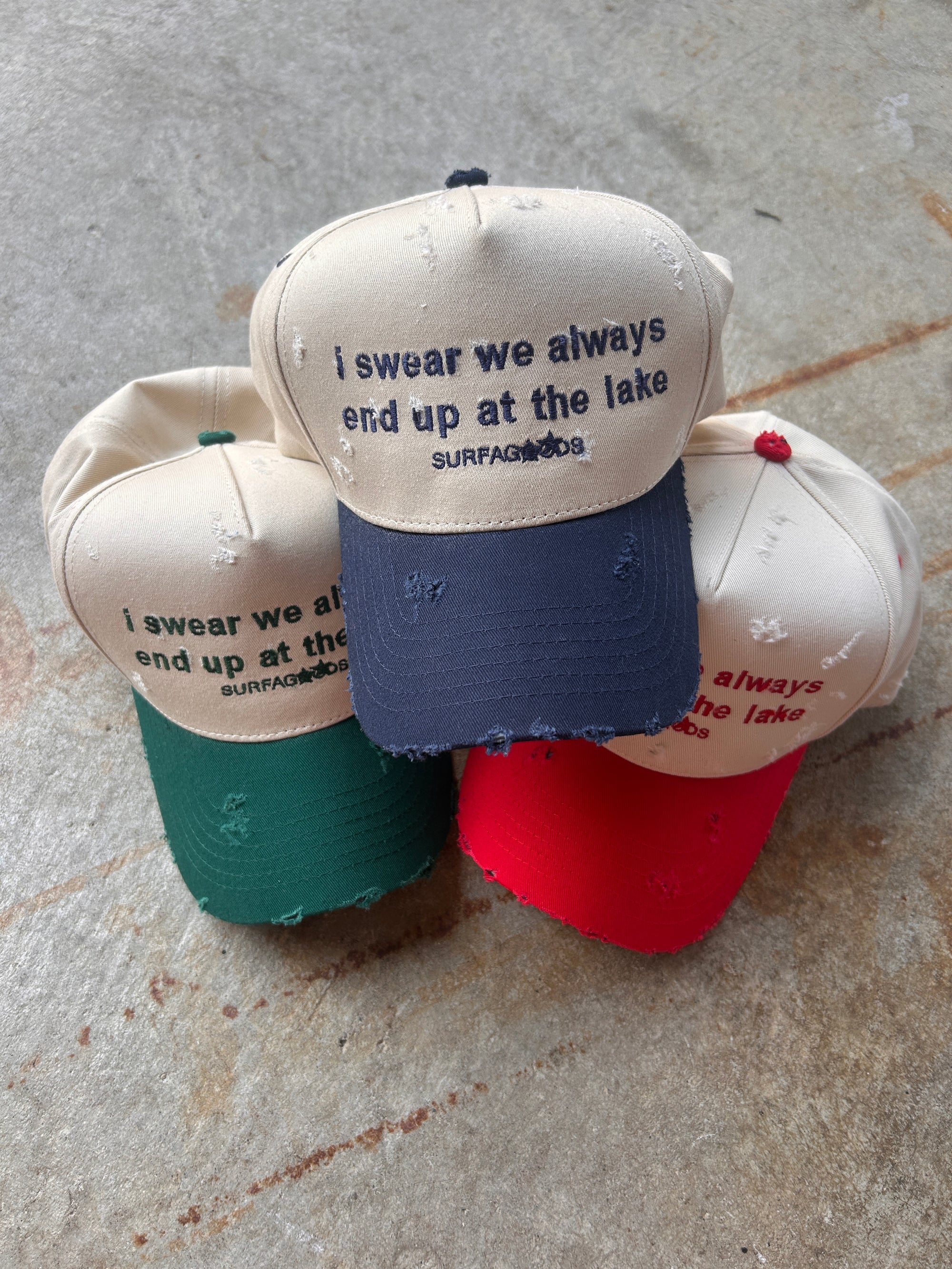 LAKE CAP DISTRESSED EDITION [CHERRY]
