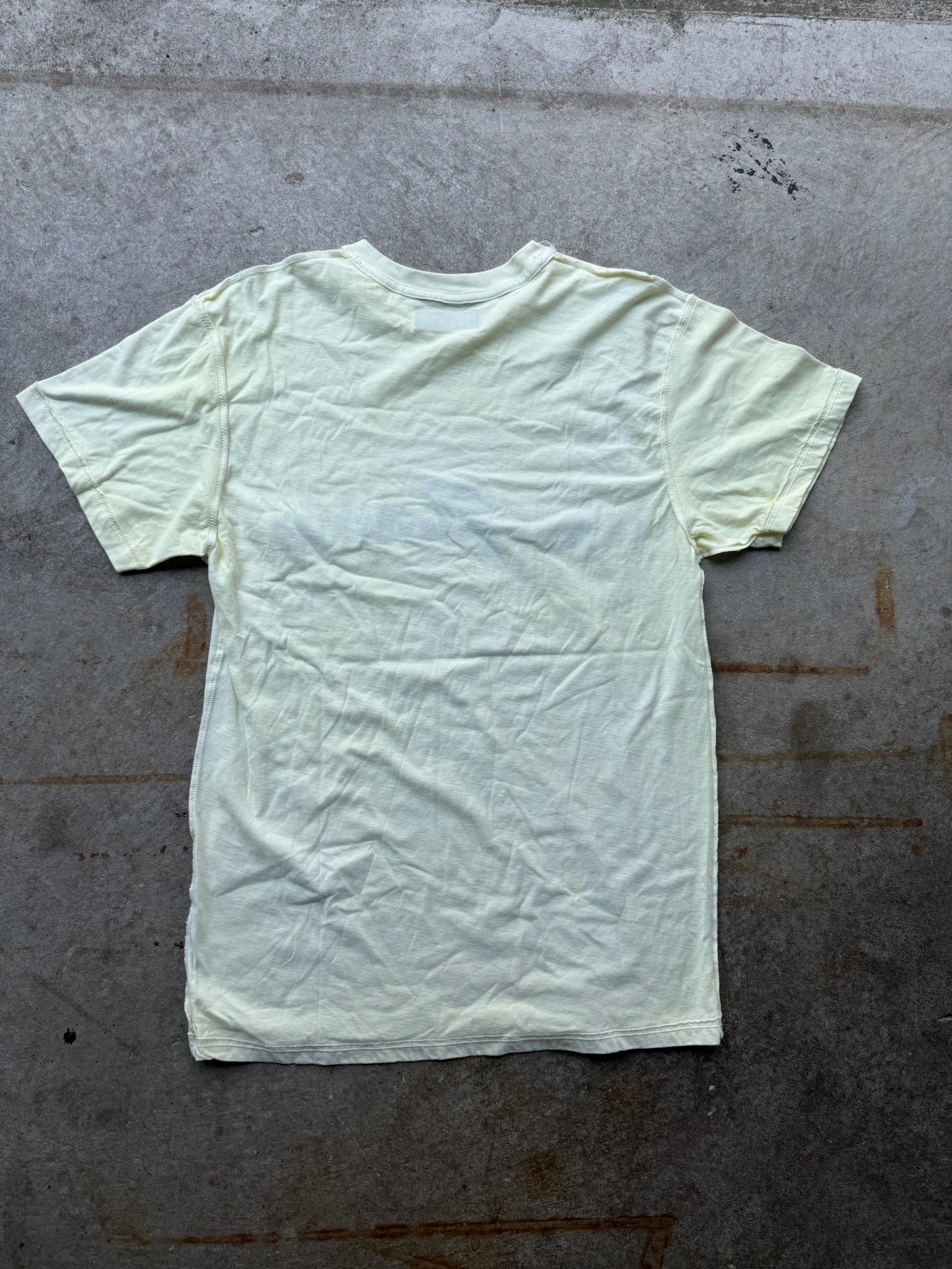HAND DYED FADED JERSEY KNIT TEE SAMPLE S/M