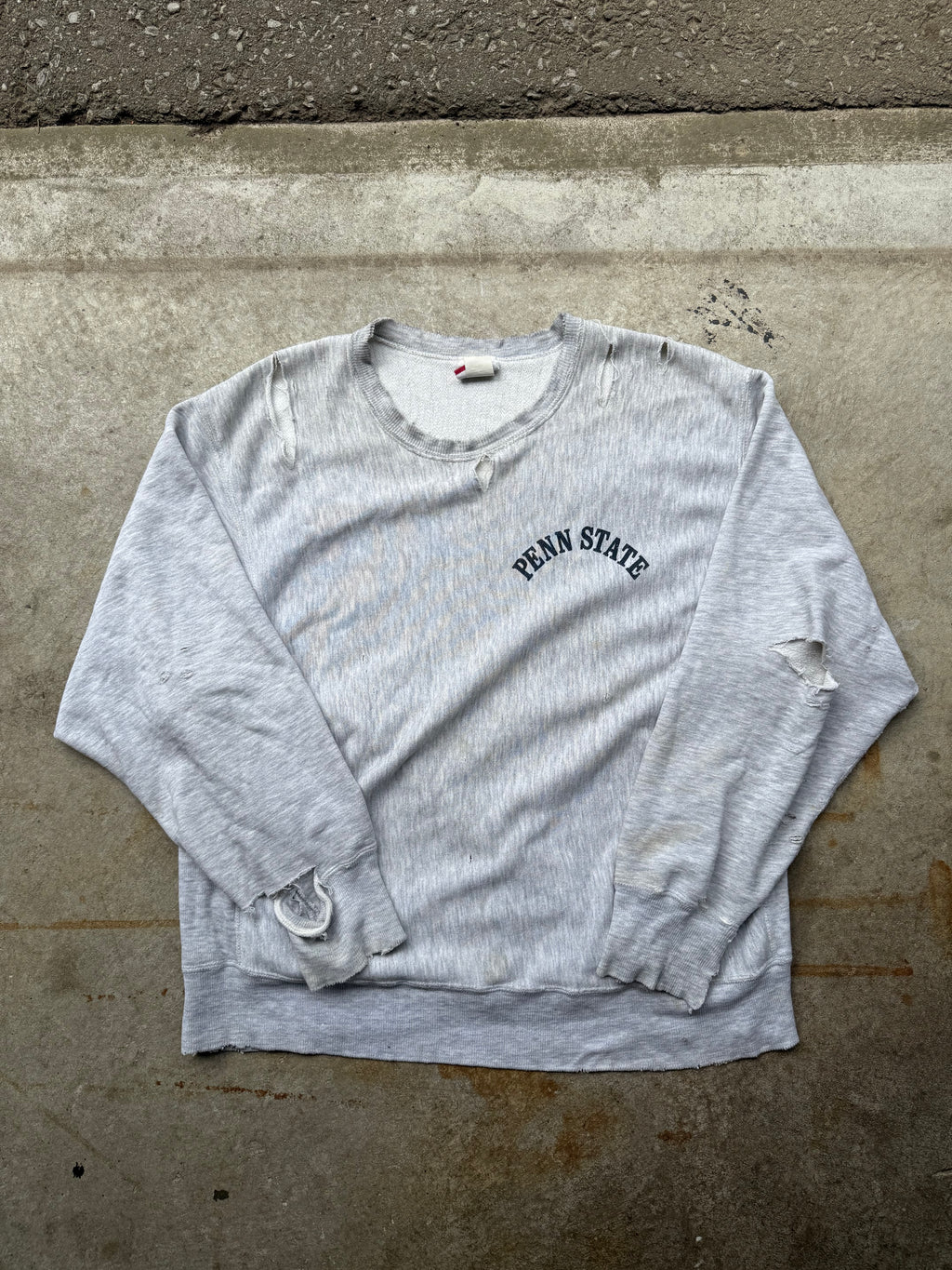 90’s Penn State Thrashed Reverse Weave XL