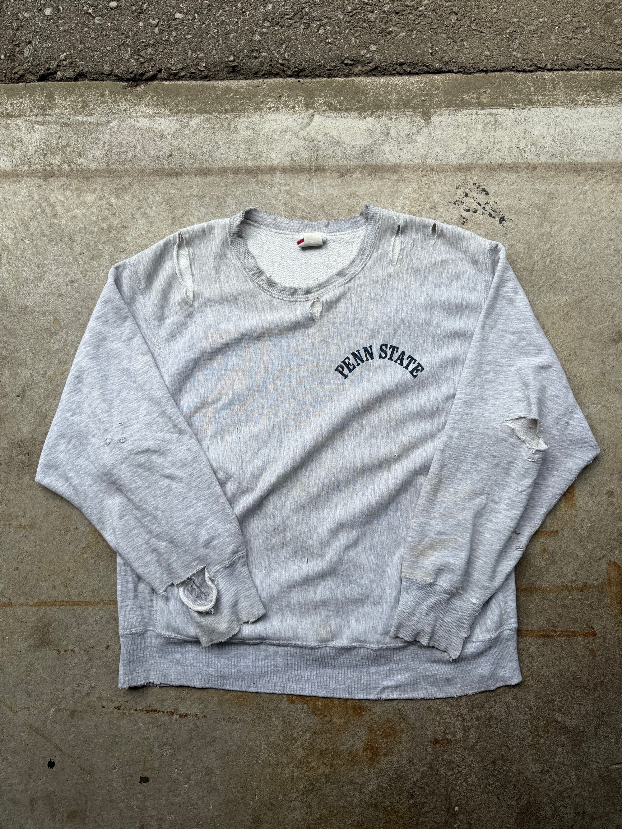90’s Penn State Thrashed Reverse Weave XL