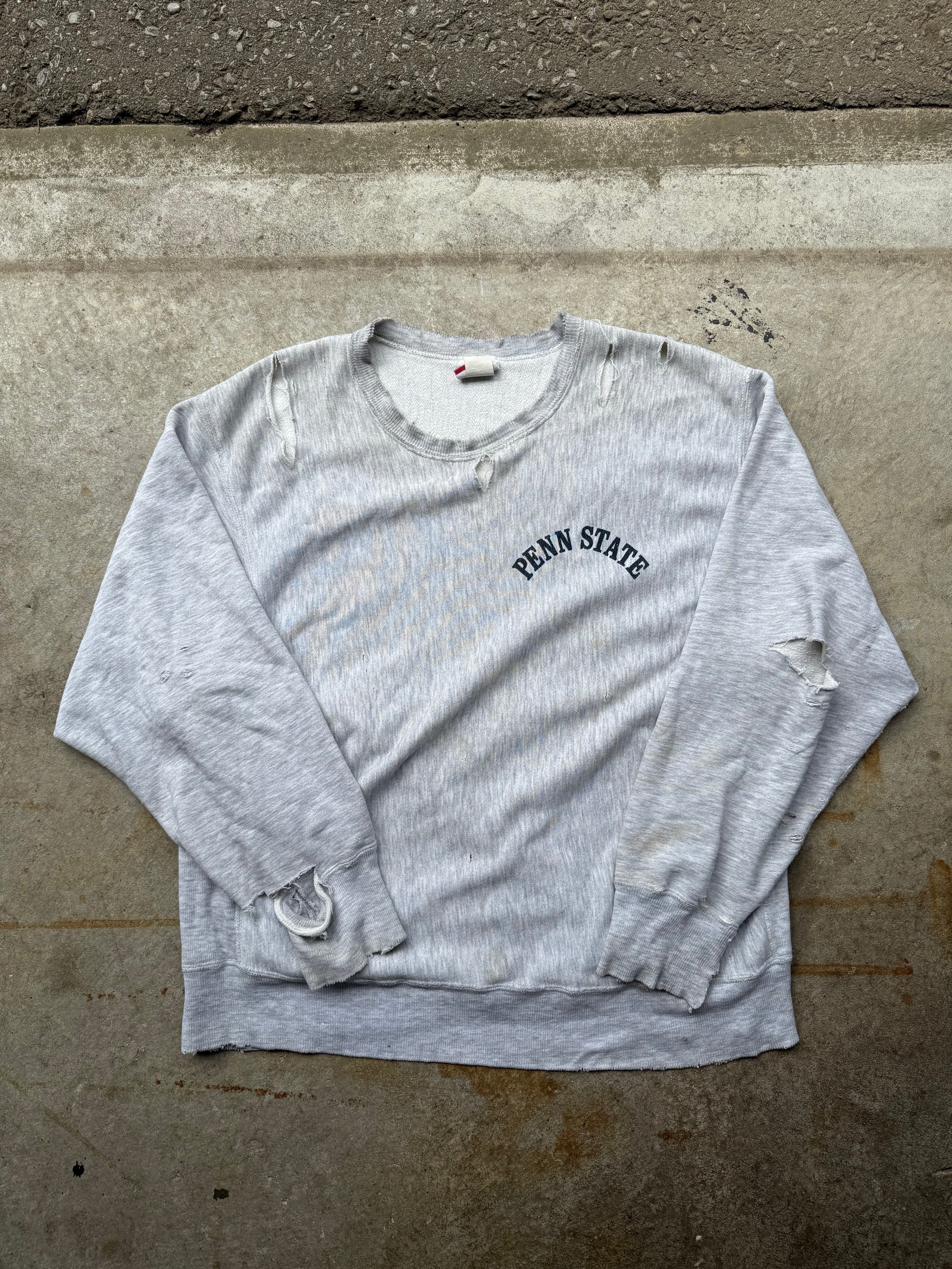 90’s Penn State Thrashed Reverse Weave XL