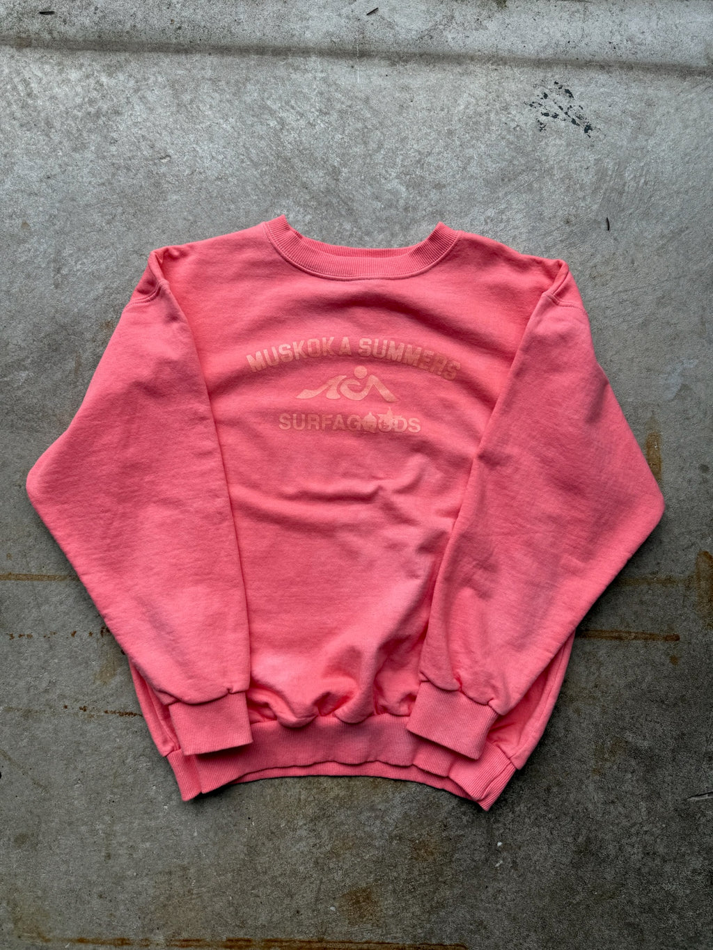 MUSKOKA SUMMERS HAND DYED CREWNECK MADE IN CANADA MULTIPLE SIZES** CORAL
