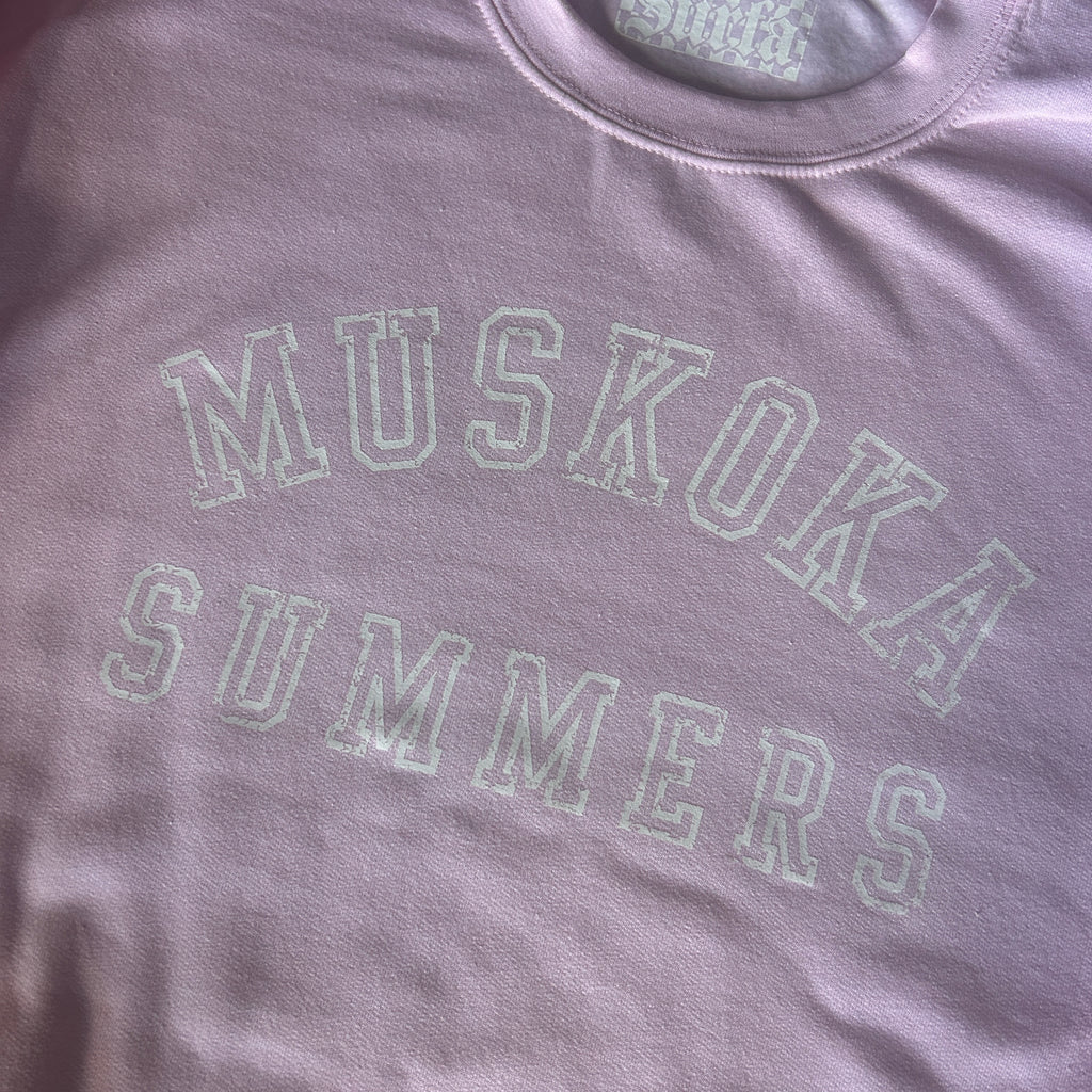 MUSKOKA SUMMERS — Classic Crewneck — BABY PINK