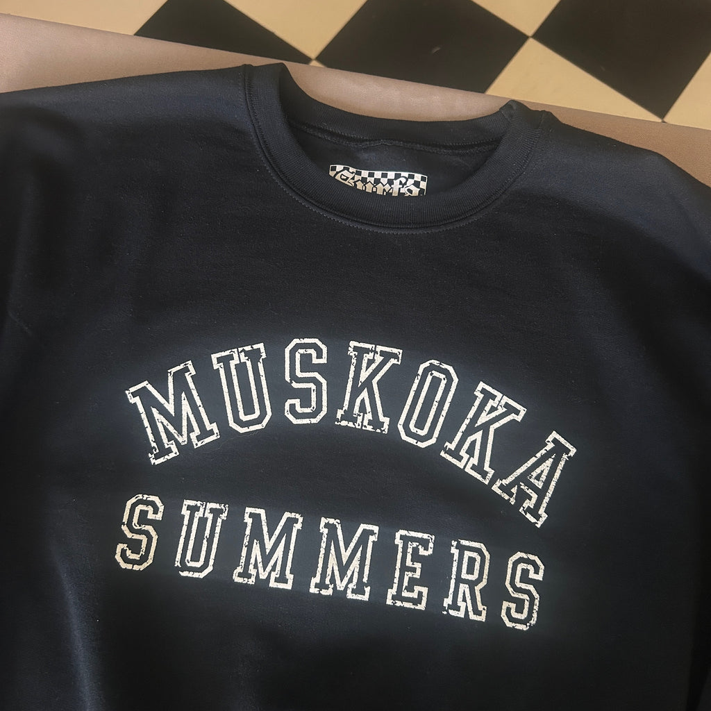 MUSKOKA SUMMERS — Classic Crewneck — CLASSIC BLACK